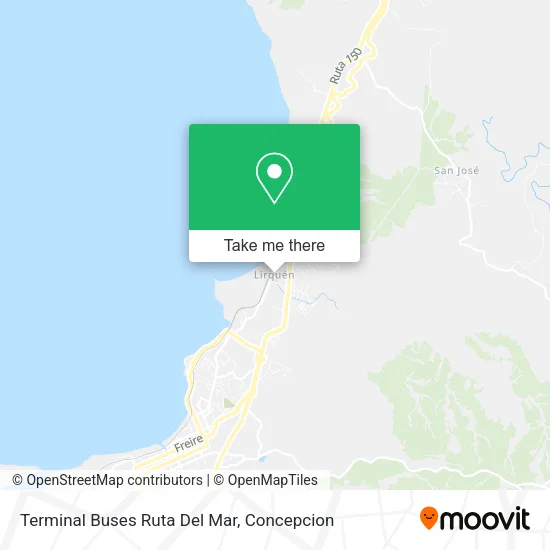 Mapa de Terminal Buses Ruta Del Mar