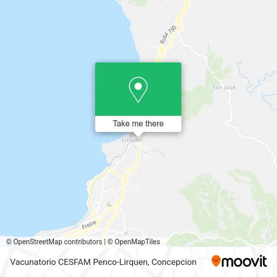 Mapa de Vacunatorio CESFAM Penco-Lirquen