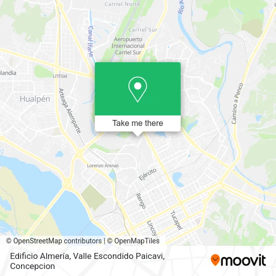 Edificio Almería, Valle Escondido Paicavi map