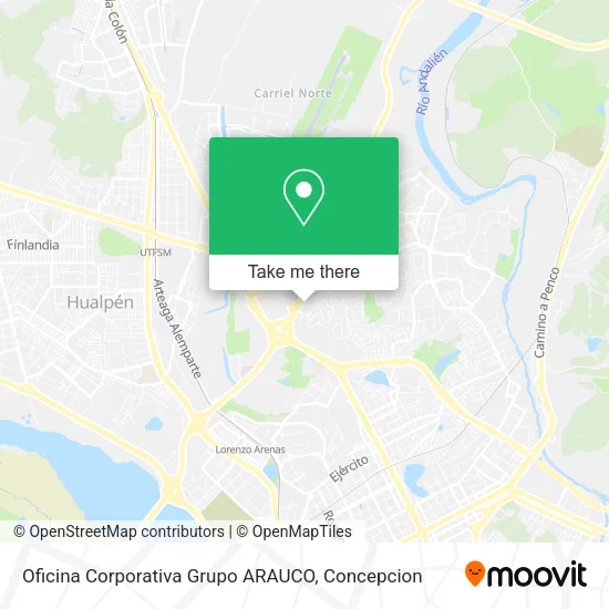 Oficina Corporativa Grupo ARAUCO map