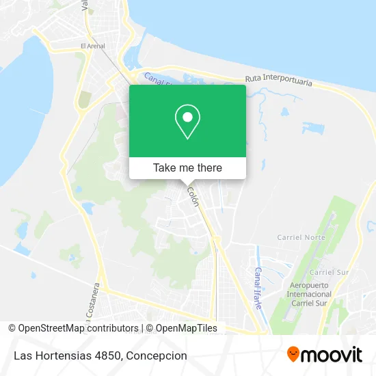 Las Hortensias 4850 map