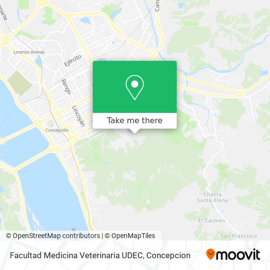 Mapa de Facultad Medicina Veterinaria UDEC