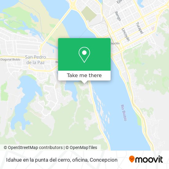 Idahue en la punta del cerro, oficina map