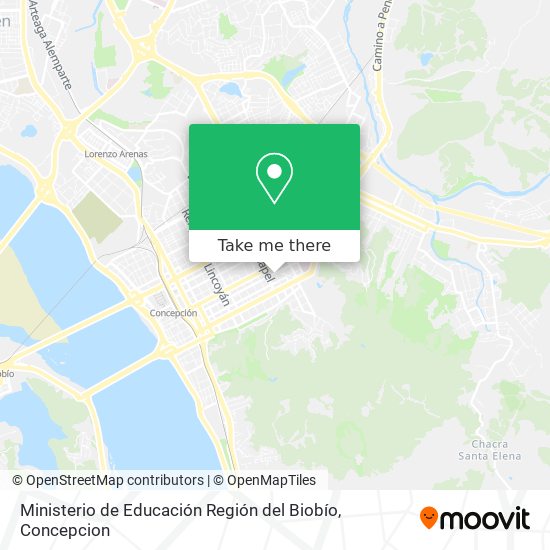 Ministerio de Educación Región del Biobío map