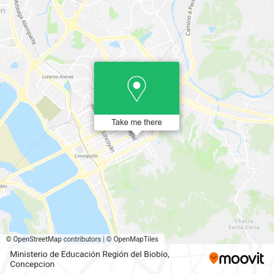 Mapa de Ministerio de Educación Región del Biobío