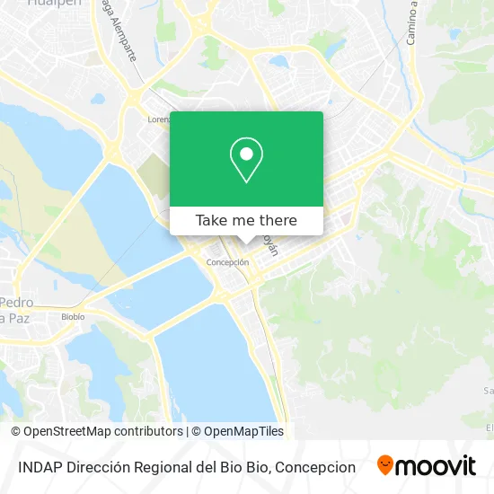 INDAP Dirección Regional del Bio Bio map