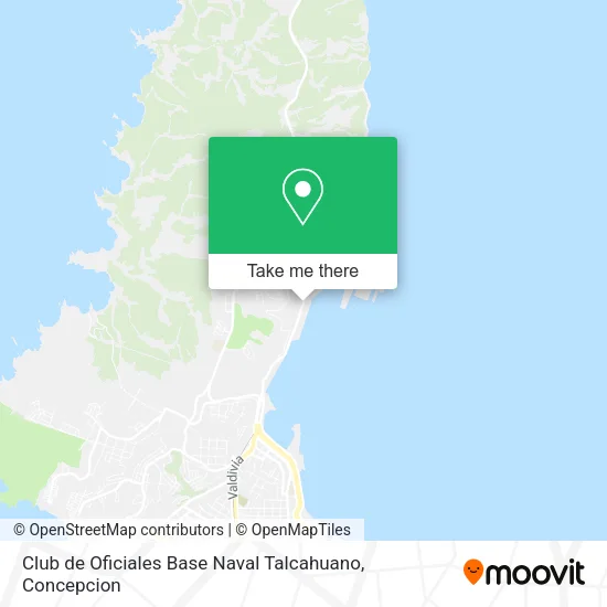 Mapa de Club de Oficiales Base Naval Talcahuano