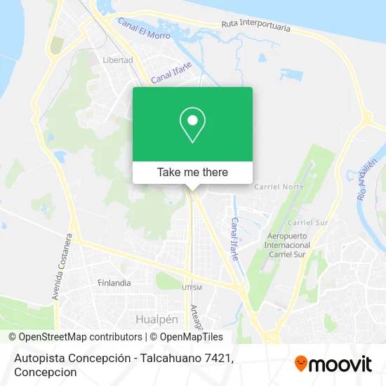 Autopista Concepción - Talcahuano 7421 map