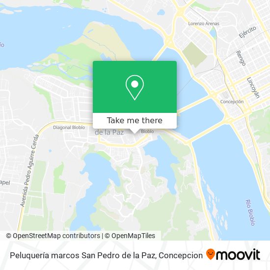 Mapa de Peluquería marcos San Pedro de la Paz