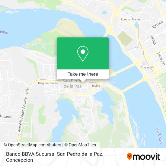 Banco BBVA Sucursal San Pedro de la Paz map