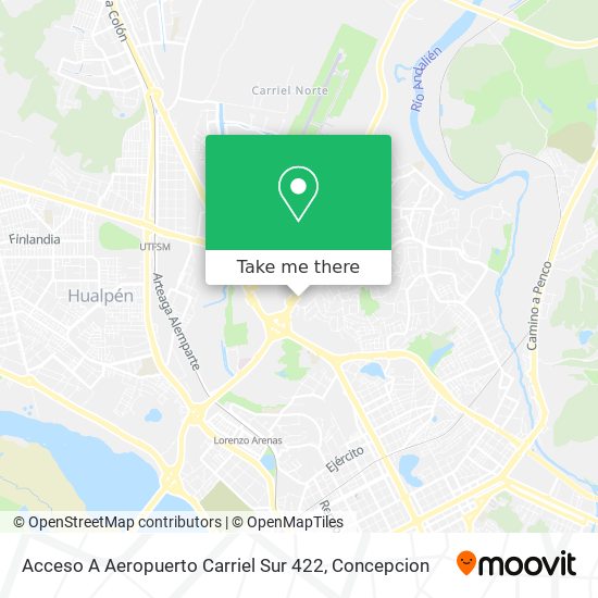Mapa de Acceso A Aeropuerto Carriel Sur 422