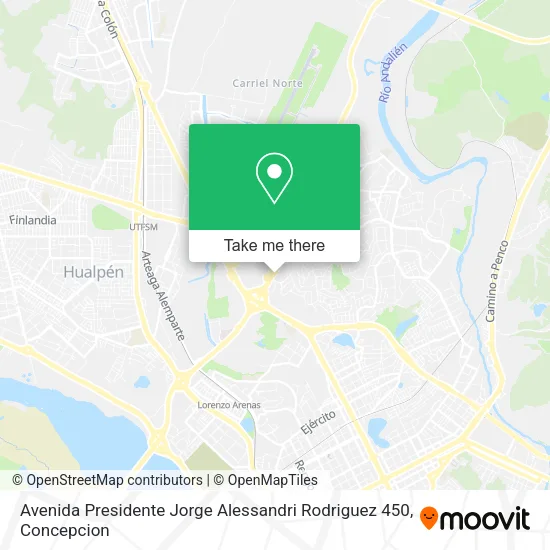 Mapa de Avenida Presidente Jorge Alessandri Rodriguez 450
