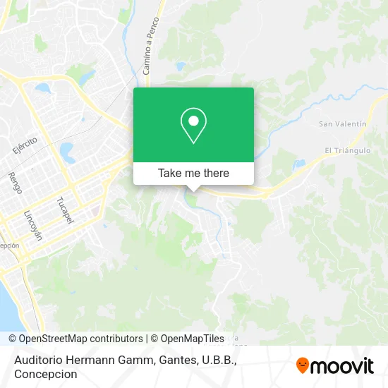 Mapa de Auditorio Hermann Gamm, Gantes, U.B.B.