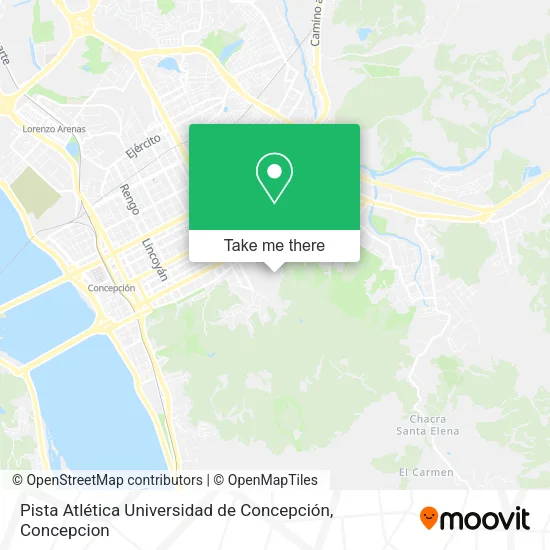 Mapa de Pista Atlética Universidad de Concepción