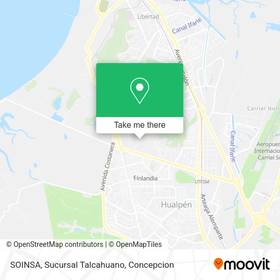 Mapa de SOINSA, Sucursal Talcahuano