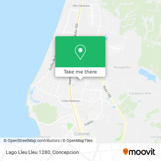 Lago Lleu Lleu 1280 map