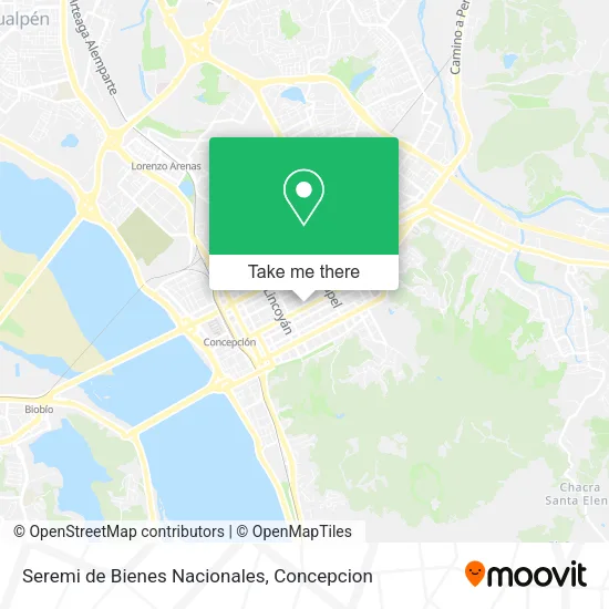Seremi de Bienes Nacionales map