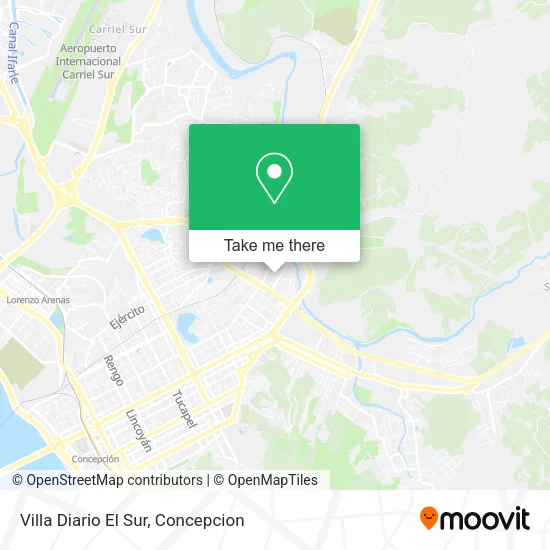 Villa Diario El Sur map