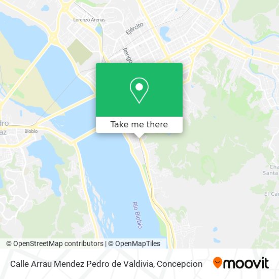 Calle Arrau Mendez Pedro de Valdivia map