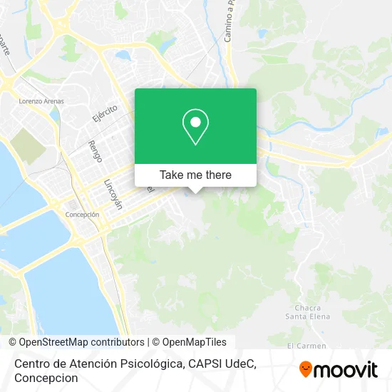 Mapa de Centro de Atención Psicológica, CAPSI UdeC