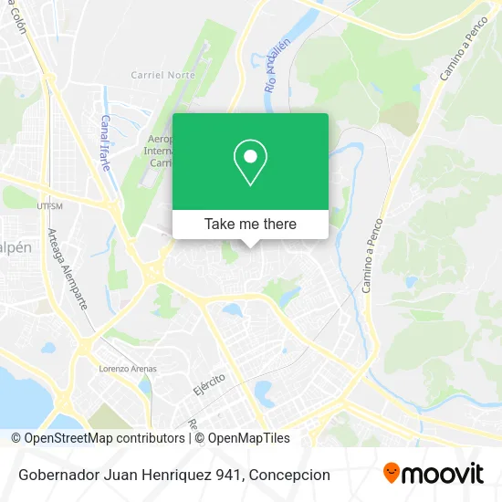 Gobernador Juan Henriquez 941 map