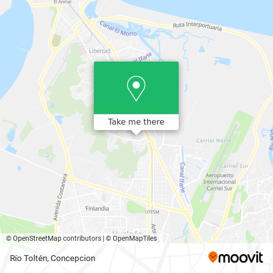 Río Toltén map