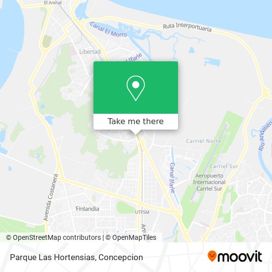 Parque Las Hortensias map