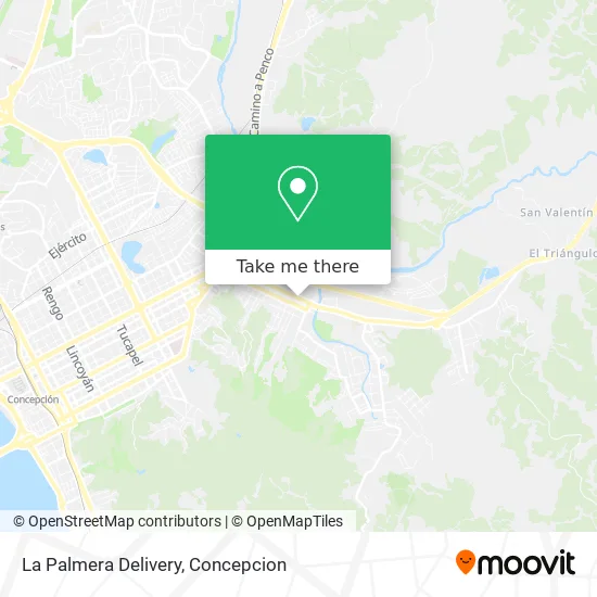 La Palmera Delivery map