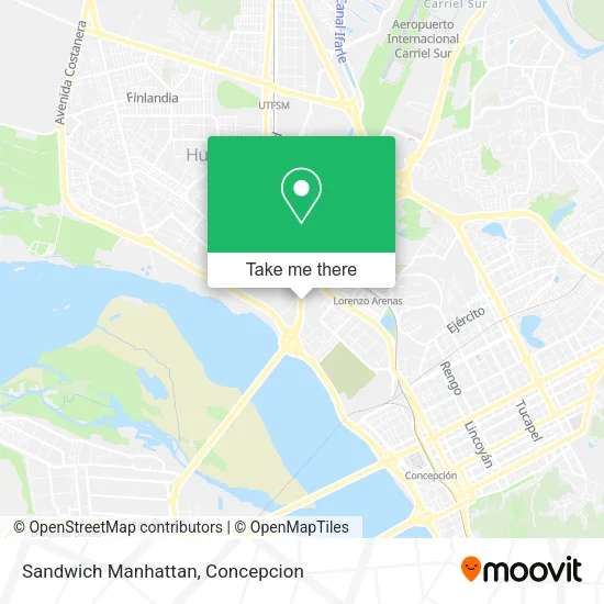 Mapa de Sandwich Manhattan