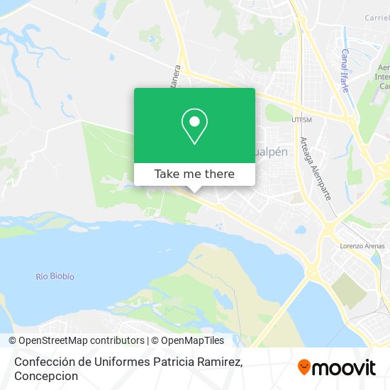 Confección de Uniformes Patricia Ramirez map