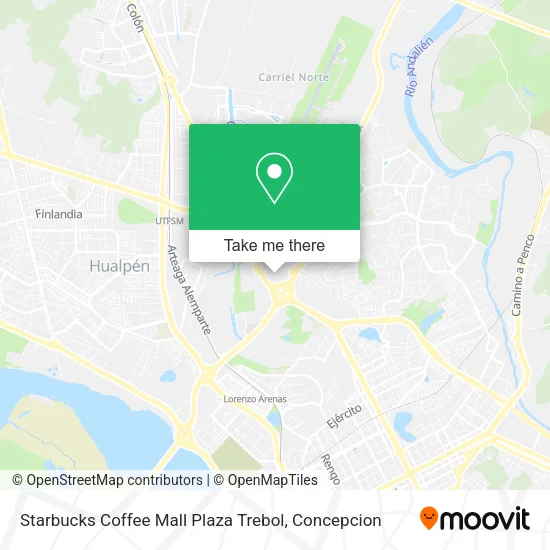 Starbucks Coffee Mall Plaza Trebol map