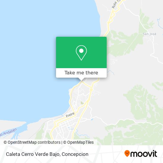 Caleta Cerro Verde Bajo map