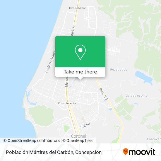 Población Mártires del Carbón map