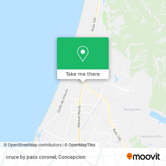cruce by pass coronel map