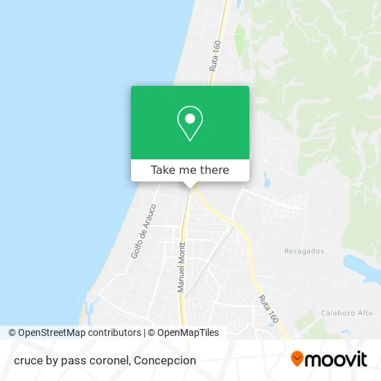 cruce by pass coronel map