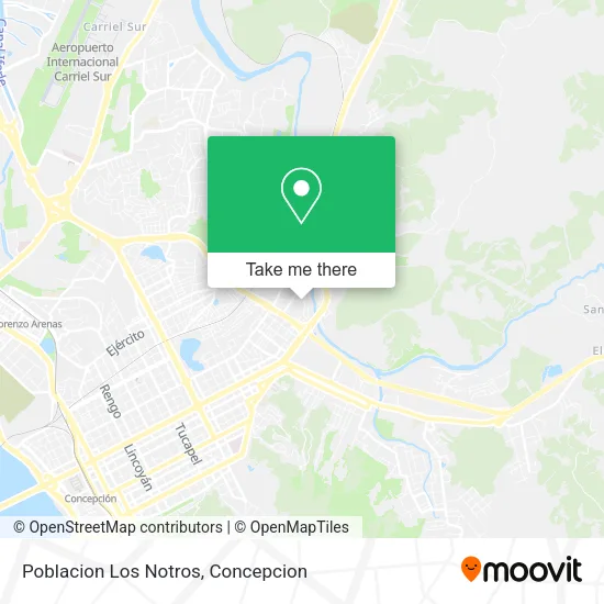 Mapa de Poblacion Los Notros