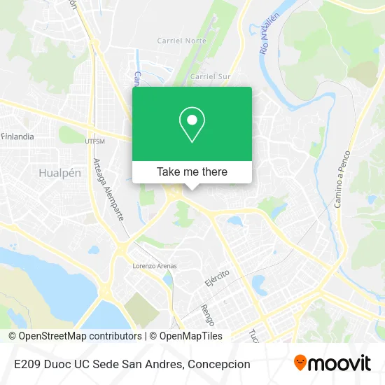 Mapa de E209 Duoc UC Sede San Andres