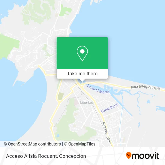 Mapa de Acceso A Isla Rocuant