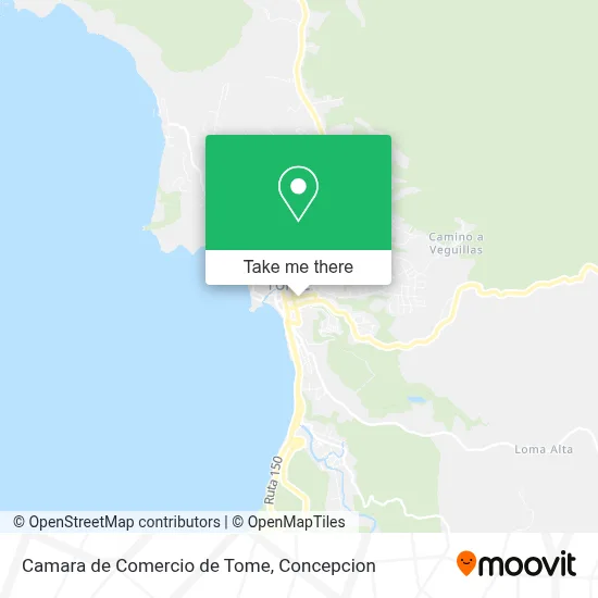 Camara de Comercio de Tome map