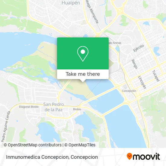 Mapa de Inmunomedica Concepcion