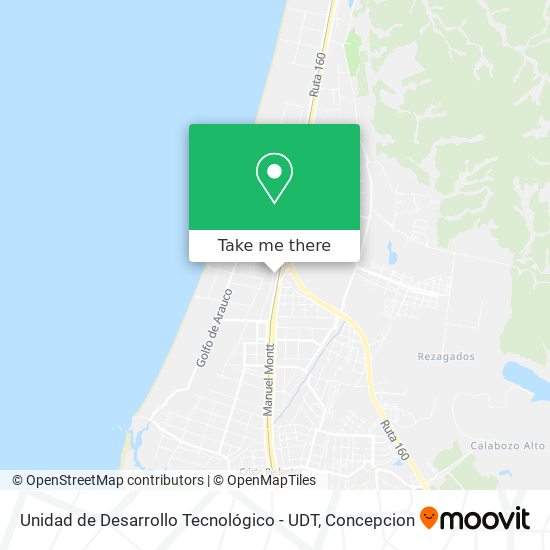 Unidad de Desarrollo Tecnológico - UDT map