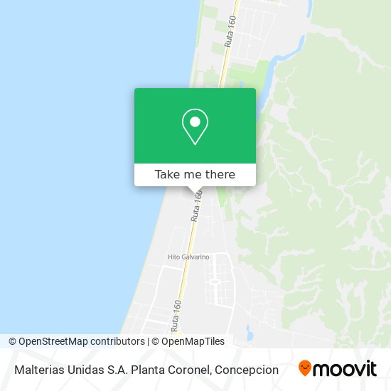 Malterias Unidas S.A. Planta Coronel map