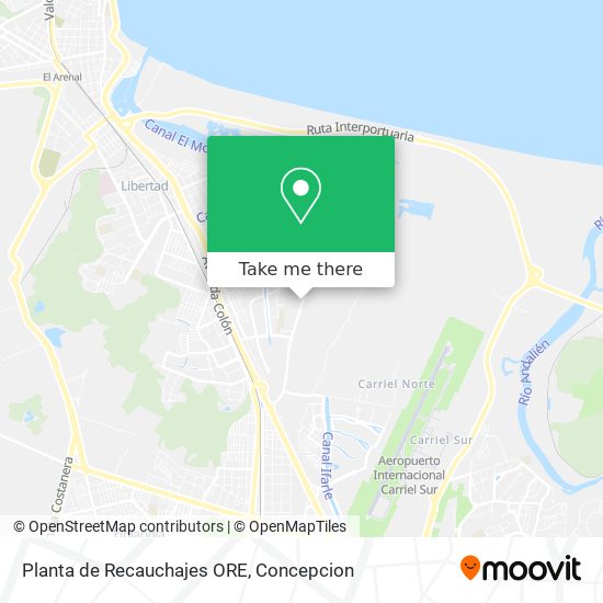 Planta de Recauchajes ORE map