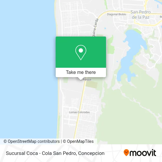Mapa de Sucursal Coca - Cola San Pedro