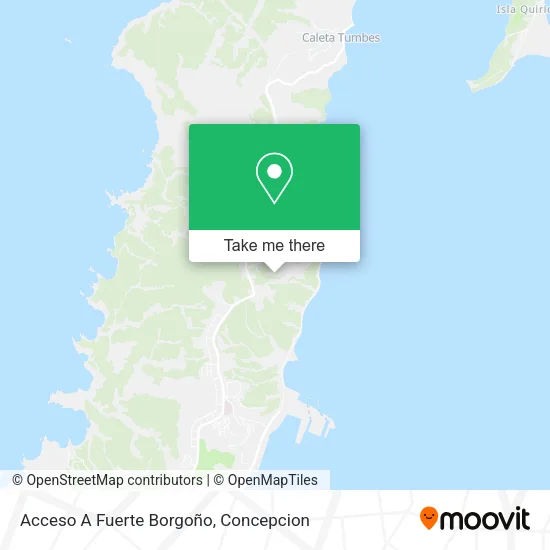 Mapa de Acceso A Fuerte Borgoño