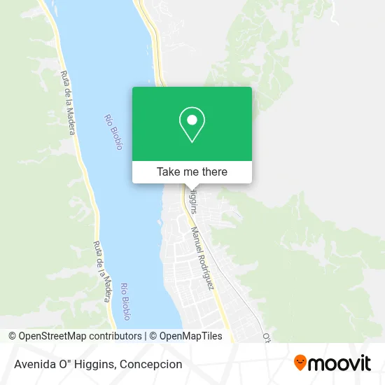 Avenida O" Higgins map