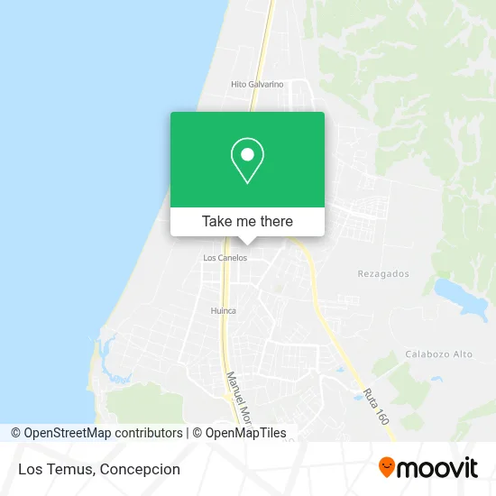 Los Temus map