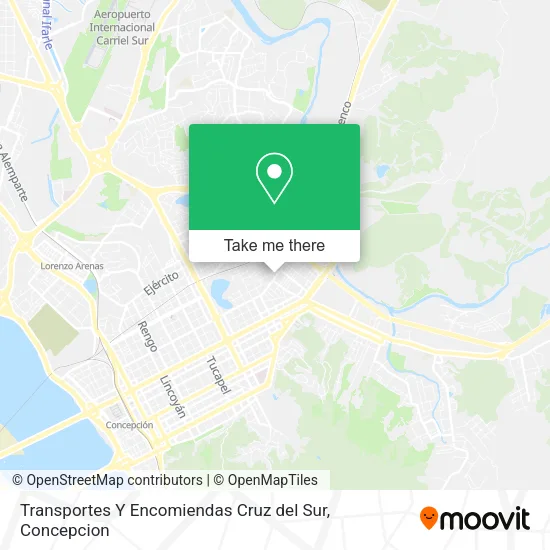 Mapa de Transportes Y Encomiendas Cruz del Sur