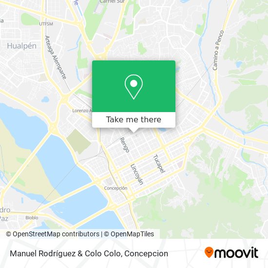 Manuel Rodríguez & Colo Colo map