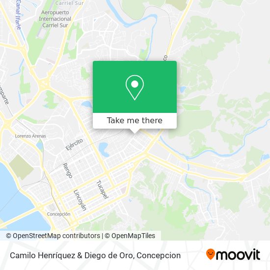 Mapa de Camilo Henríquez & Diego de Oro